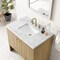 James Martin Vanities Hudson 36in Single Vanity, Light Natural Oak w/ 3 CM Carrara Marble Top 435-V36-LNO-3CAR - alternate 5